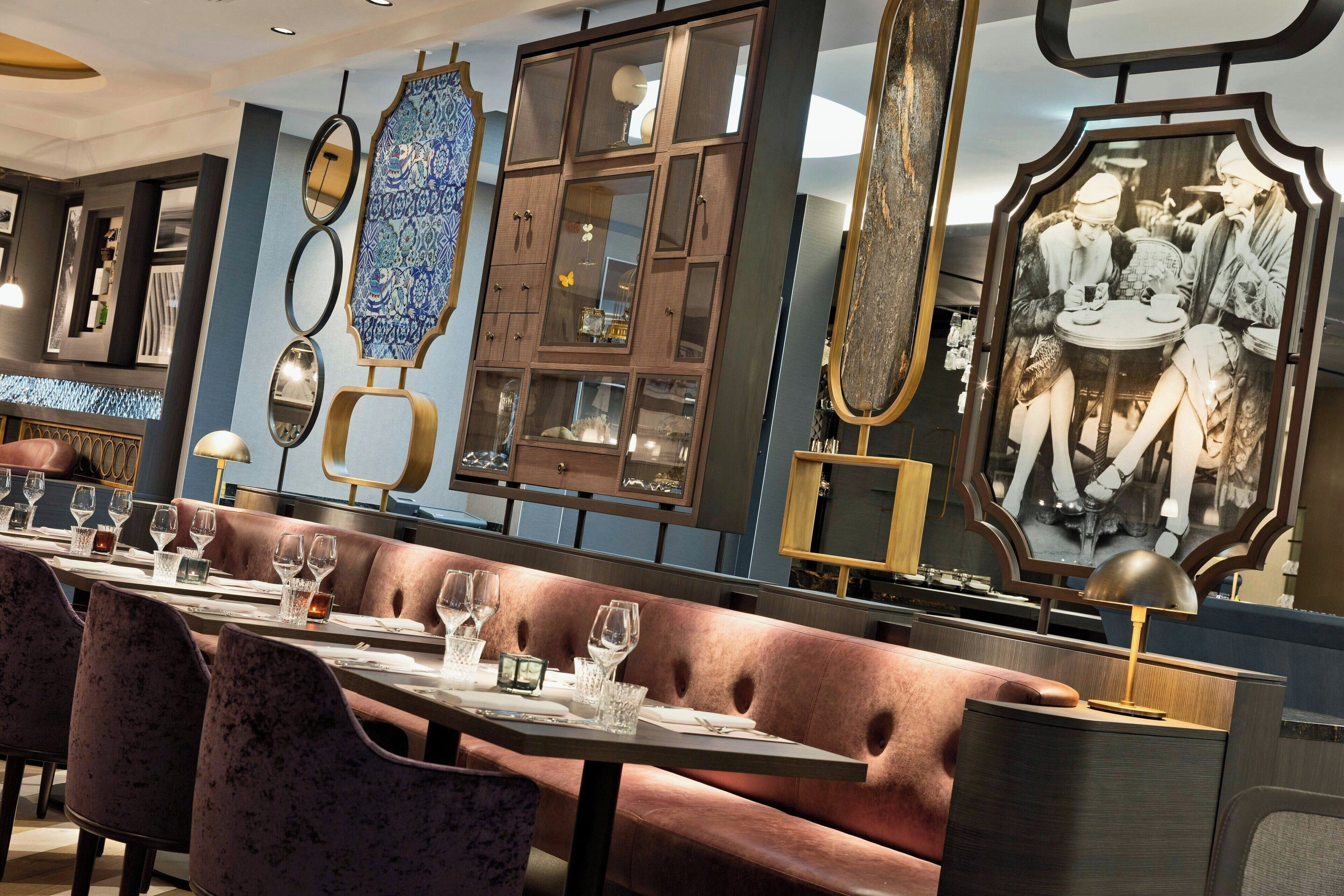 breakfast, lunch, dinner served; international cuisine