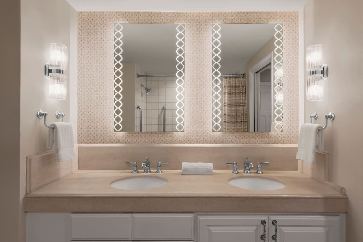 Bathroom | Shower, designer toiletries, hair dryer, towels