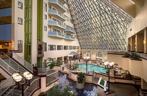 Indoor pool, open 6:00 AM to 9:00 PM, sun loungers