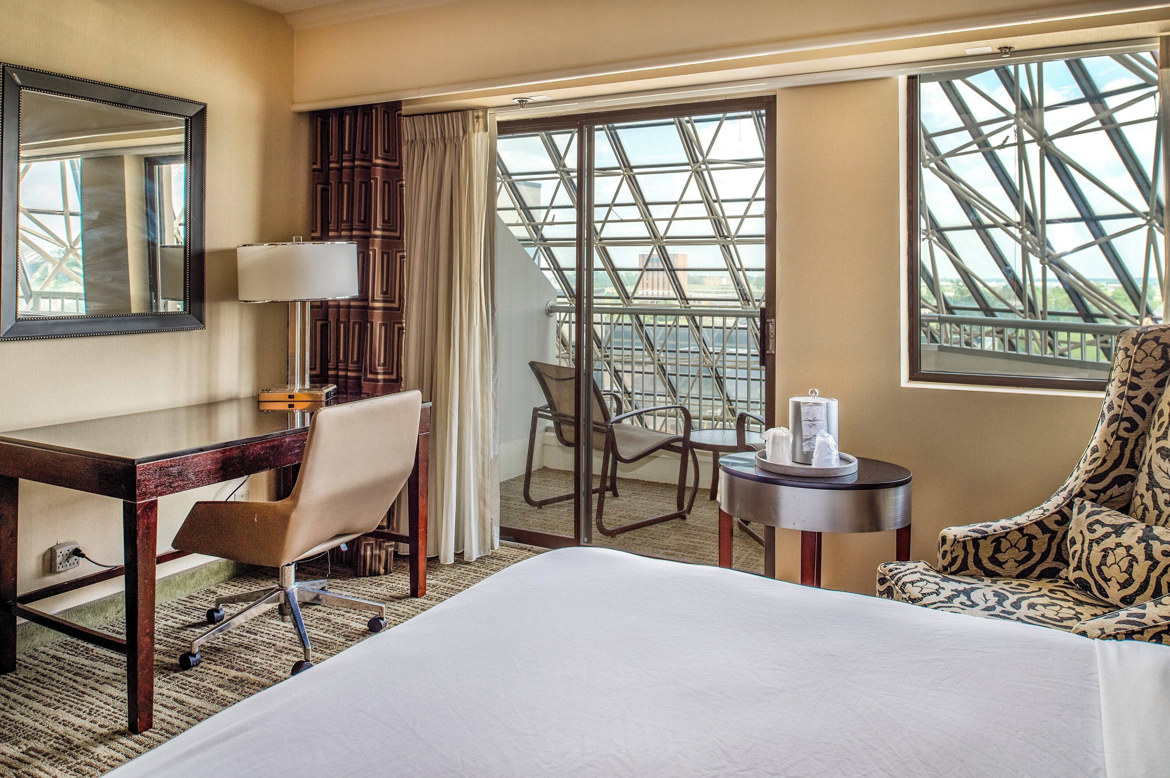 premium room, 2 double beds, balcony (interior balcony) | pillow-top beds, in-room safe, desk, laptop workspace