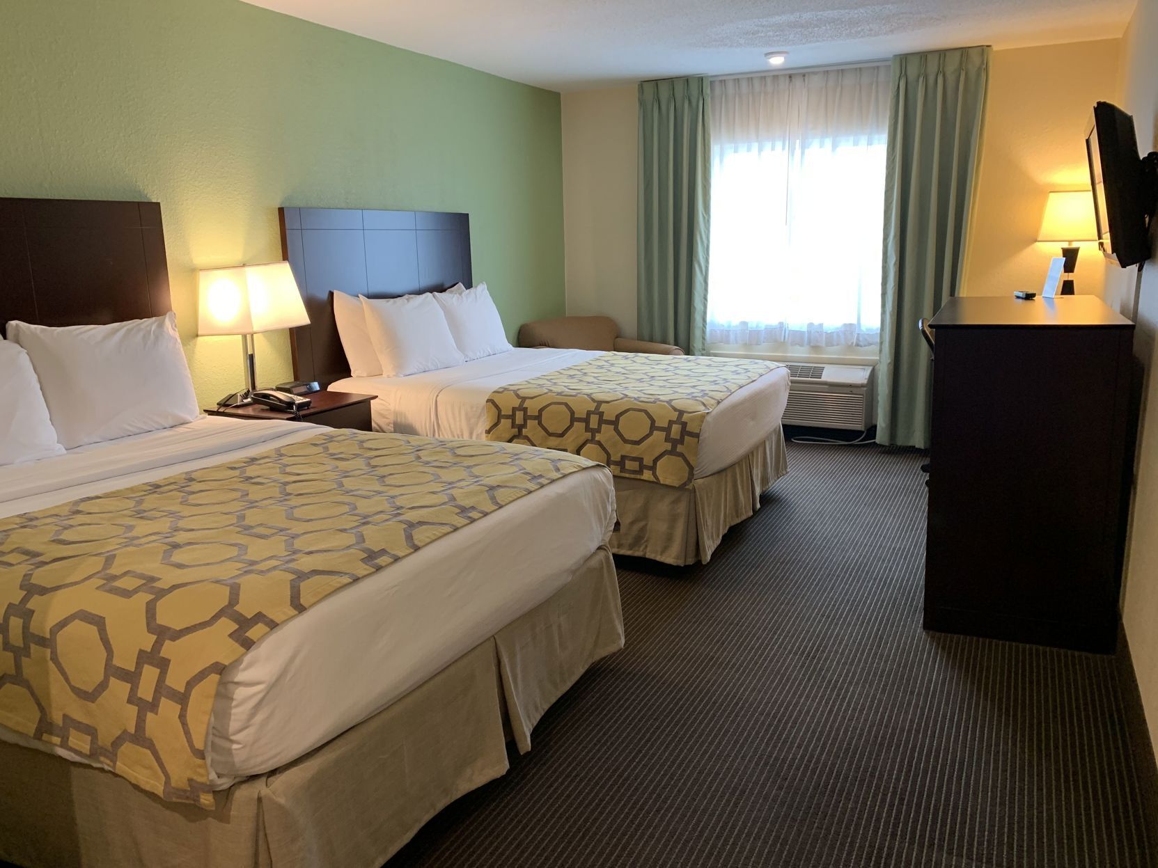 In-room safe, desk, blackout curtains, soundproofing