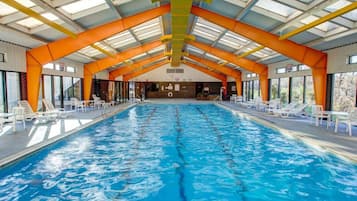 Indoor pool, open 6:00 AM to 9:00 PM, sun loungers