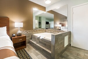 Escritorio y espacio para trabajar con un portátil