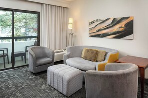 Suite, 1 Bedroom, Balcony | Living room | Flat-screen TV - Courtyard by Marriott Chicago Wood Dale (Wood Dale)