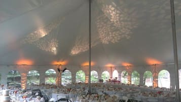 Outdoor banquet area