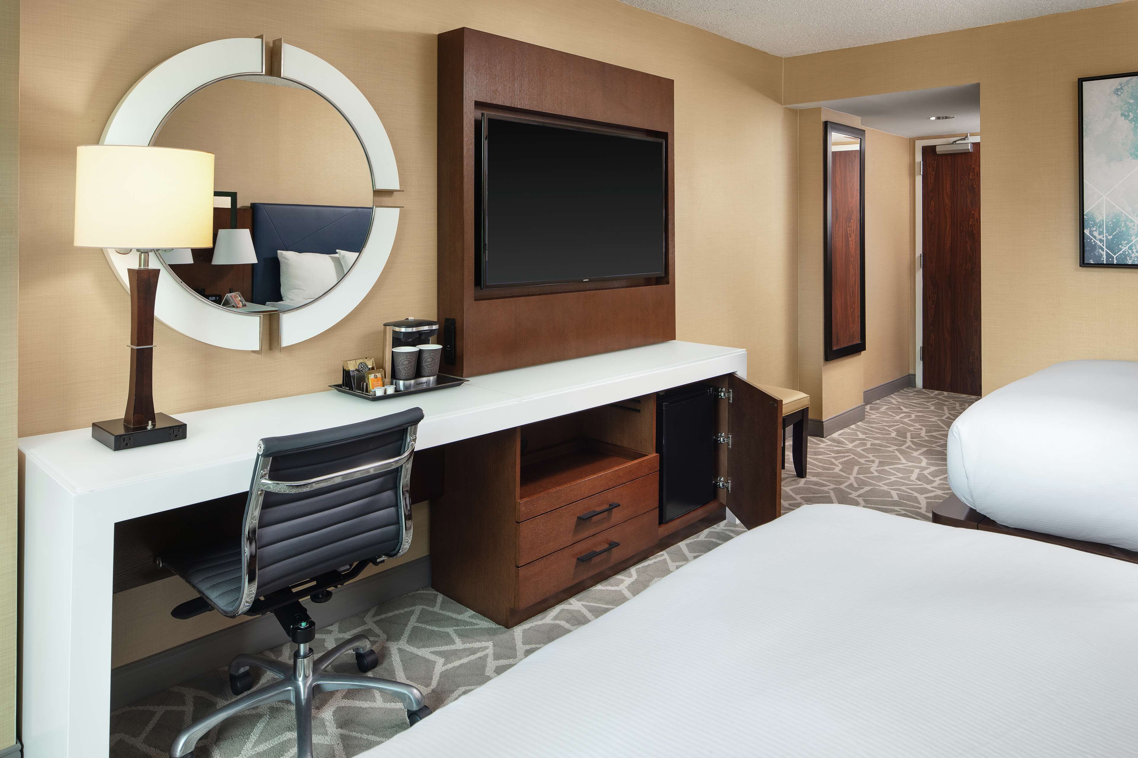Room, 2 Queen Beds, Refrigerator | Premium bedding, pillow-top beds, in-room safe, desk