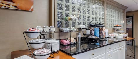 Free daily self-serve breakfast