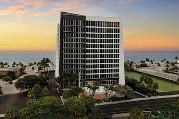 On the beach, white sand at Courtyard by Marriott Oceanside Fort Lauderdale Beach