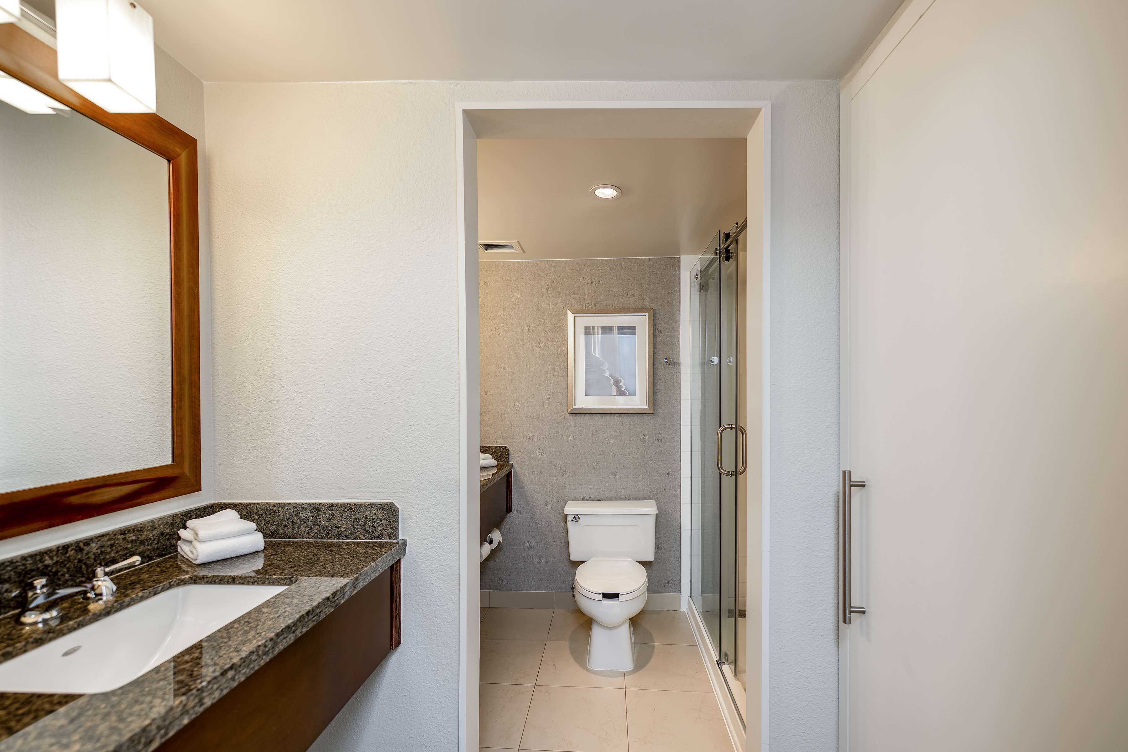 free toiletries, hair dryer, towels, soap