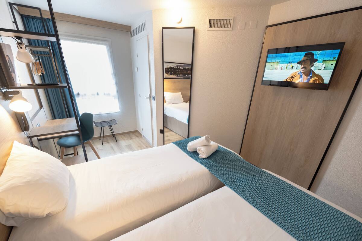 Chambre Standard, 2 lits une place | Literie de qualité supérieure, bureau