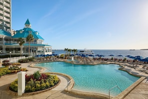 Indoor pool, 3 outdoor pools, pool cabanas (surcharge), pool umbrellas