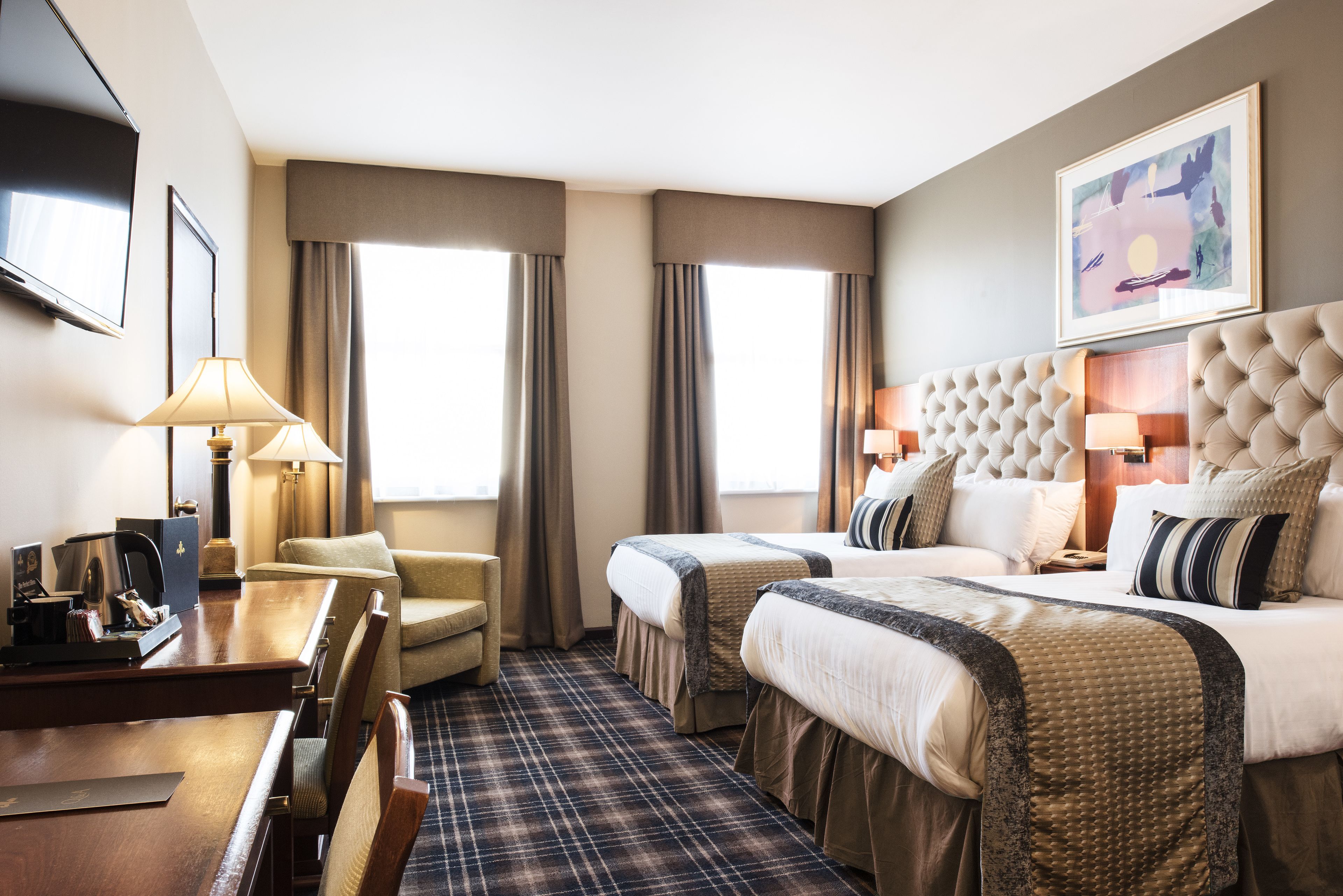 hypo-allergenic bedding, minibar, in-room safe, desk