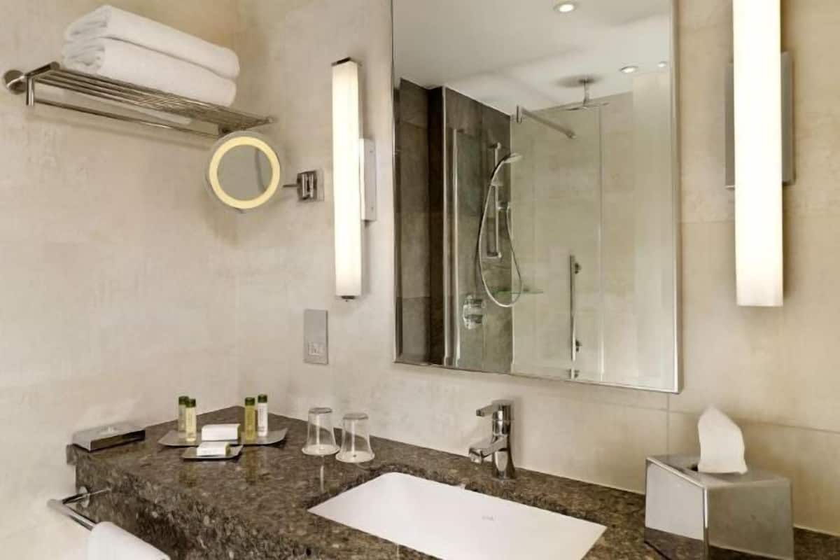 Ducha, artículos de tocador ecológicos, secador de pelo, toallas