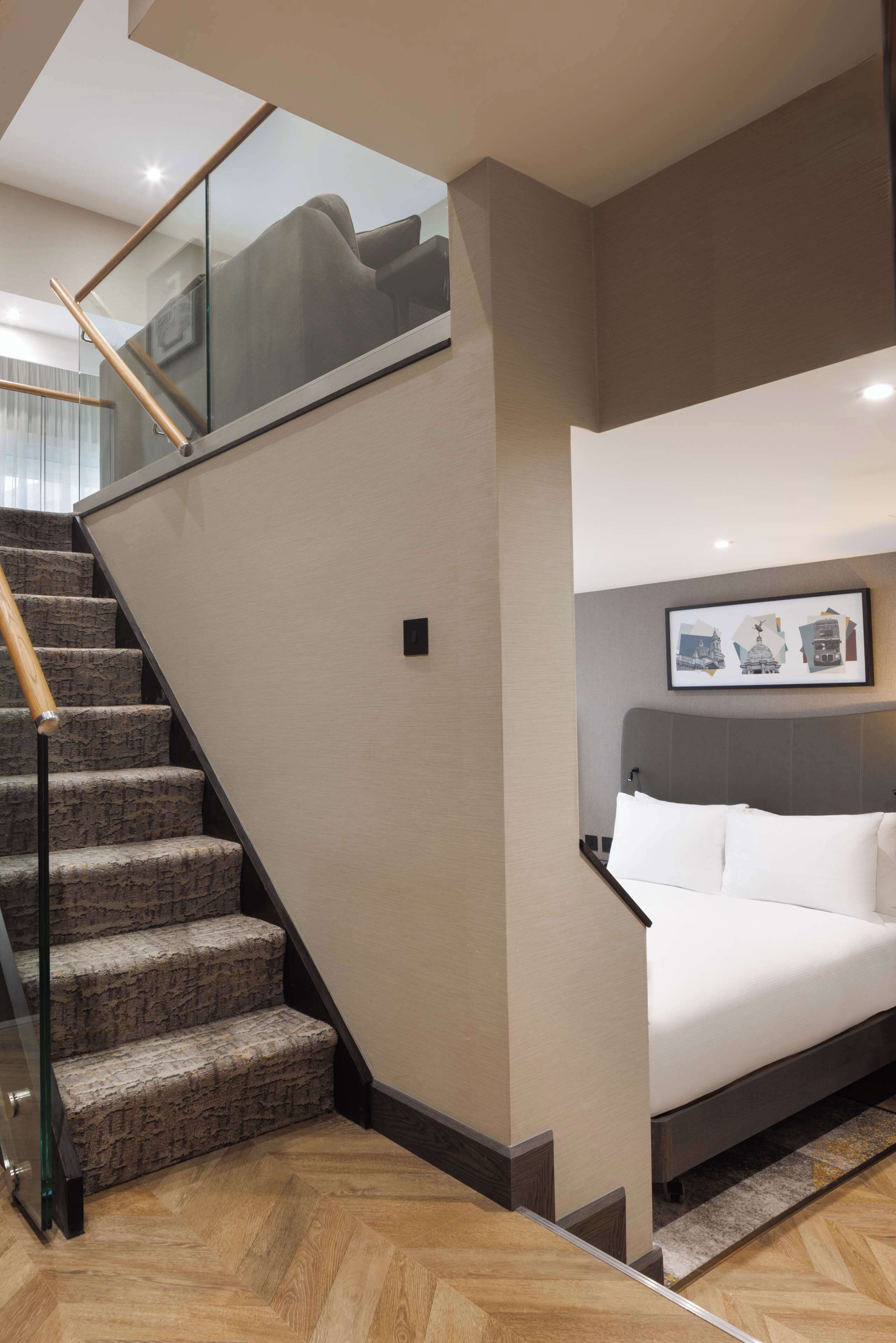 suite, 2 double beds | in-room safe, desk, laptop workspace, blackout curtains