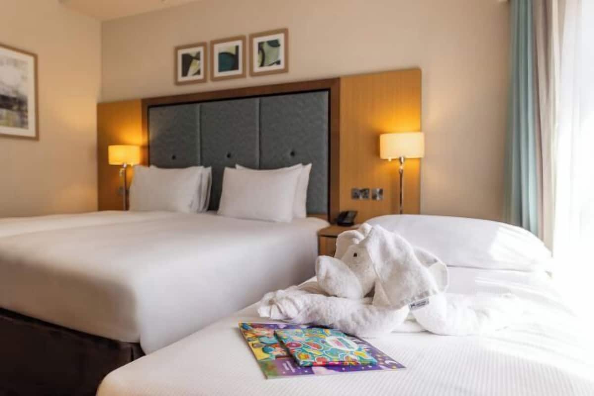 In-room safe, desk, laptop workspace, blackout drapes