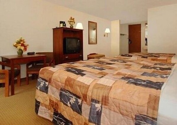 Standard Room, 2 Queen Beds, Non Smoking | Desk, iron/ironing board, free cribs/infant beds, rollaway beds