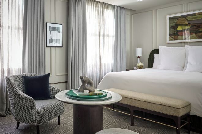 Frette Italian sheets, premium bedding, down comforters, minibar