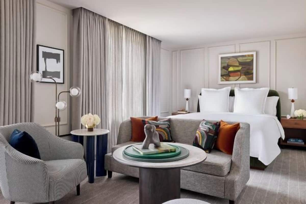1 bedroom, Frette Italian sheets, premium bedding, down comforters
