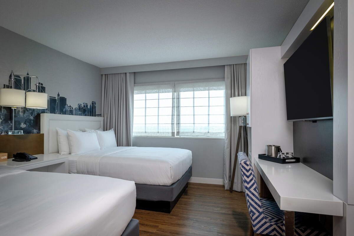 Blue 2 Queen | Premium bedding, down comforters, in-room safe, desk