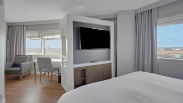 Premium bedding, down comforters, in-room safe, desk