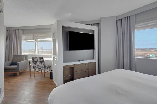 Premium bedding, down duvets, in-room safe, desk