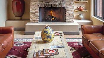 Sitting area in hotel lobby at The Lodge at Santa Fe