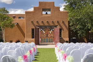 Outdoor wedding area