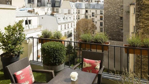 Quarto casal superior, terraço (Elegance Terrace) | Terraço/pátio