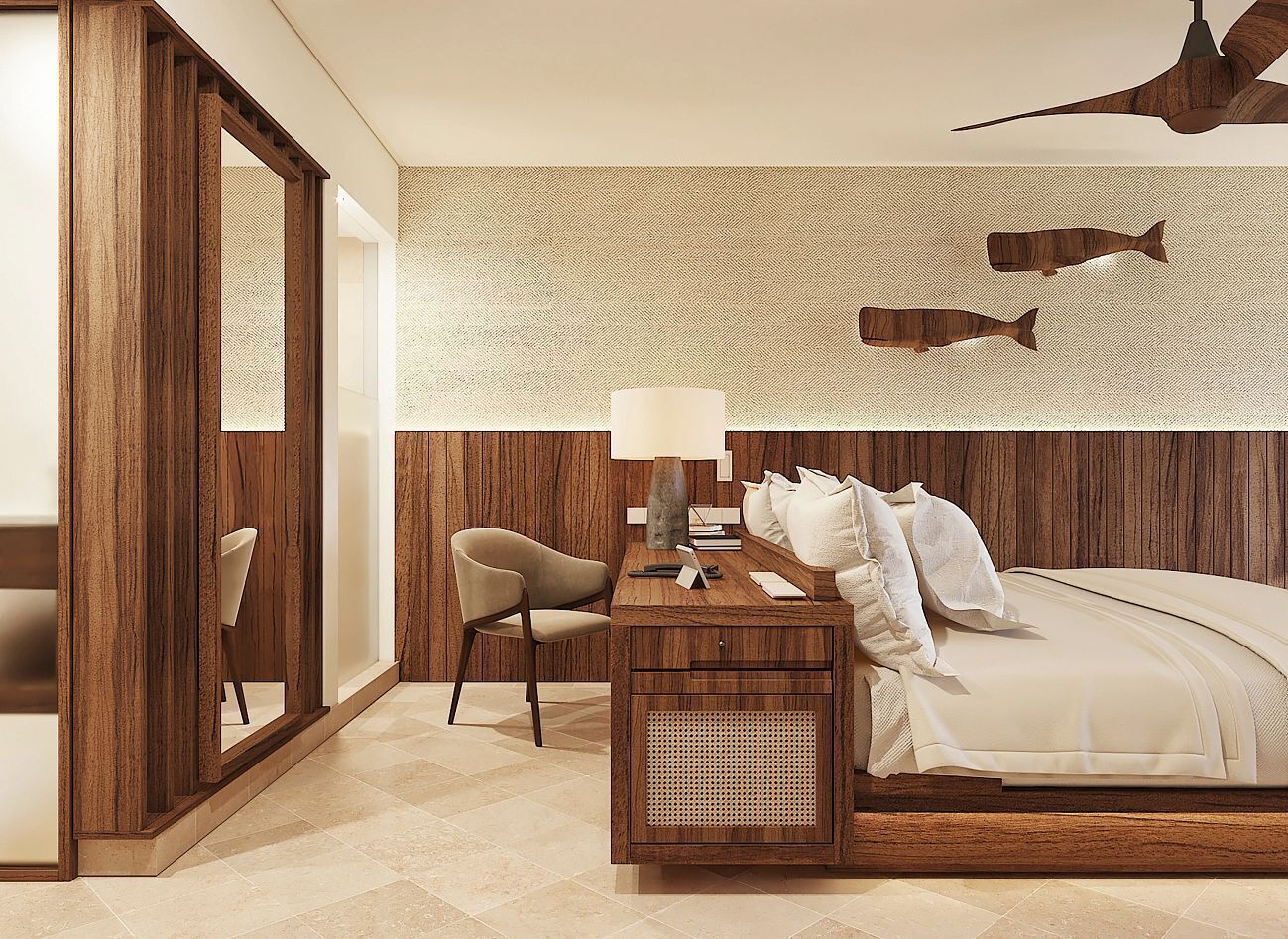 Ropa de cama de alta calidad, colchones con acolchado adicional, minibar