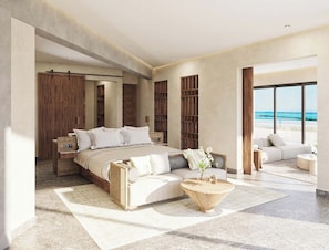 Preferred Club Governor Suite Ocean Front Plunge Pool | 고급 침구, 필로우탑 침대, 미니바, 객실 내 금고