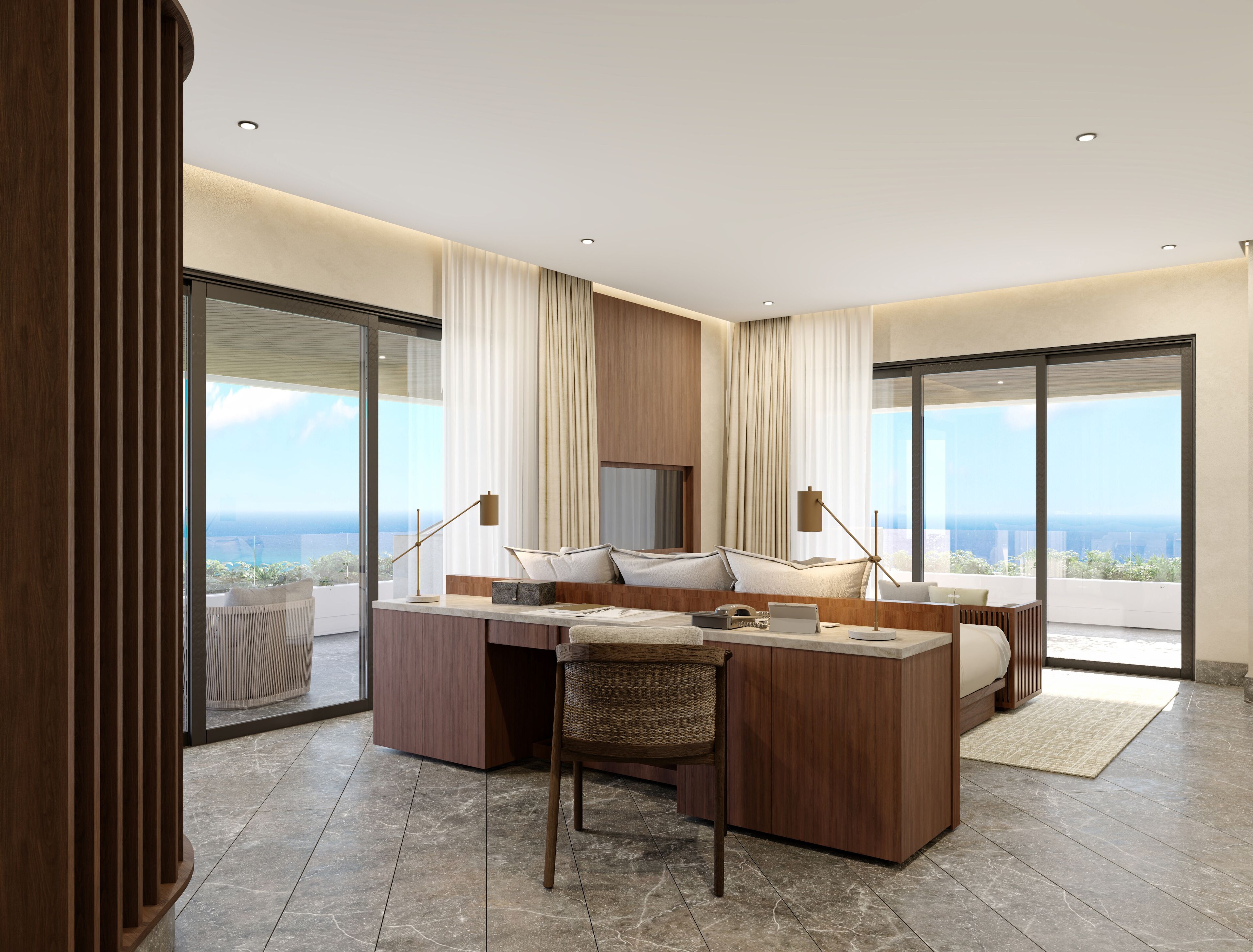 Presidential Suite Two Bedroom | 起居区 | 42-英寸纯平电视（配备有线频道）、电视、乒乓球