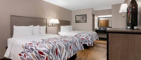 Pillow-top beds, desk, blackout curtains, free WiFi