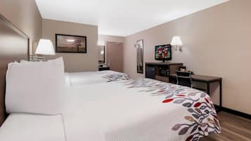 Pillow-top beds, desk, blackout curtains, free WiFi