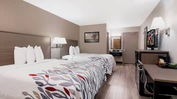 Pillow-top beds, desk, blackout curtains, free WiFi