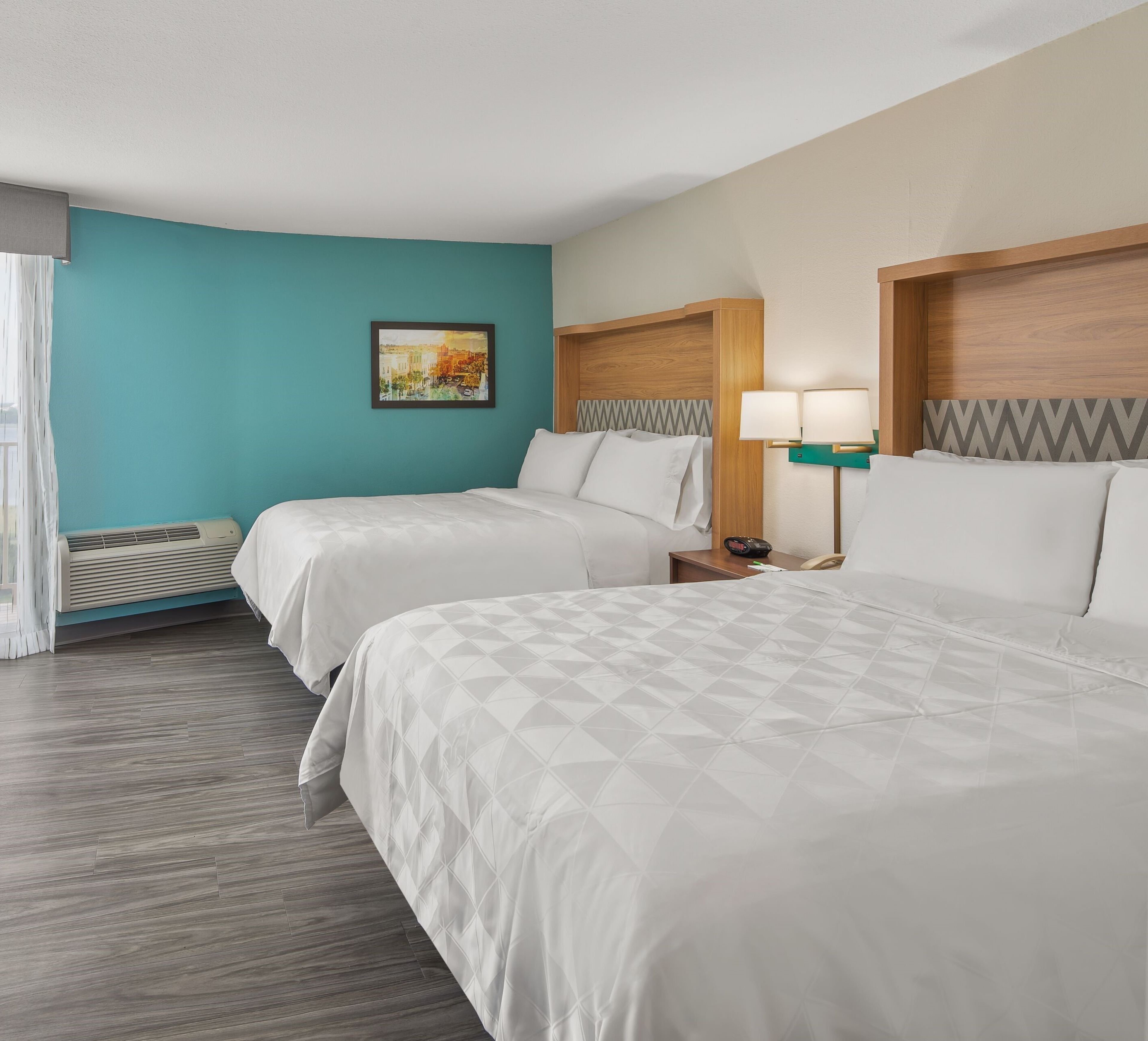 Standard Room, 2 Double Beds | Pillowtop beds, in-room safe, desk, blackout drapes