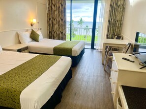 Double or Twin Room, Ocean View | 1 bedroom, desk, laptop workspace, iron/ironing board