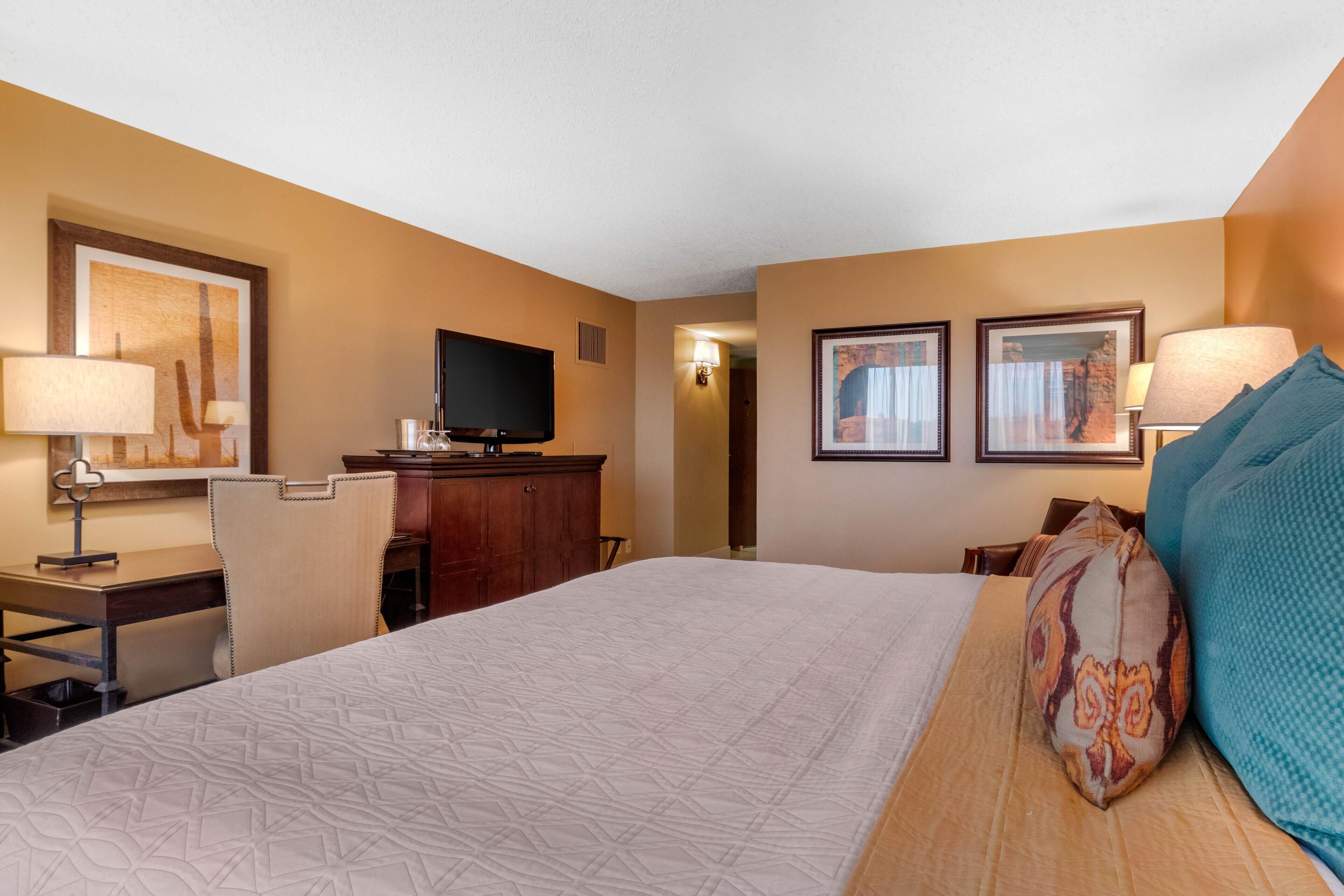 Premium bedding, down duvets, in-room safe, desk