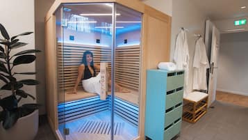 Sauna seca, banheira de hidromassagem