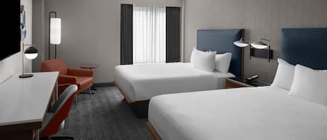 Ropa de cama hipoalergénica, caja fuerte, escritorio