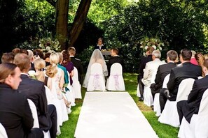 Outdoor wedding area