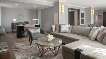 Premium bedding, down comforters, pillowtop beds, in-room safe