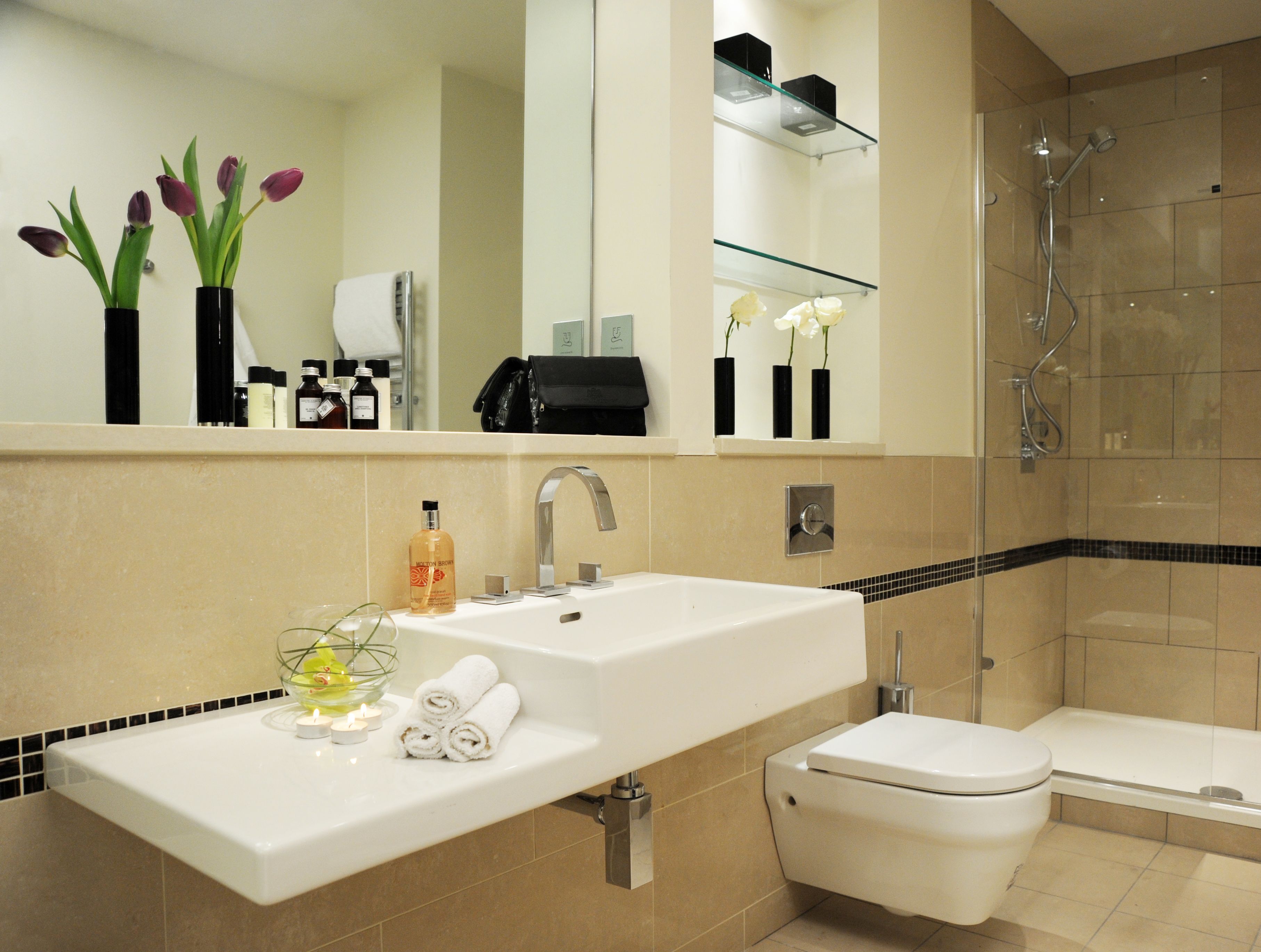 free toiletries, hair dryer, bathrobes, slippers