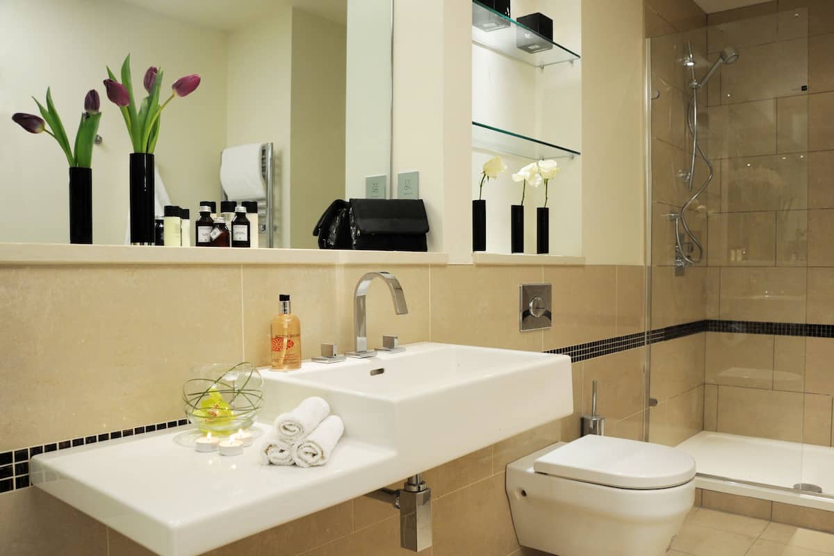 free toiletries, hair dryer, bathrobes, slippers