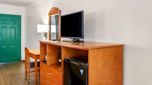 Desk, iron/ironing board, WiFi (free), alarm clocks