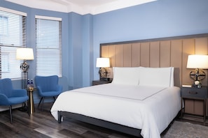 Lux King | Premium bedding, pillowtop beds, in-room safe, desk
