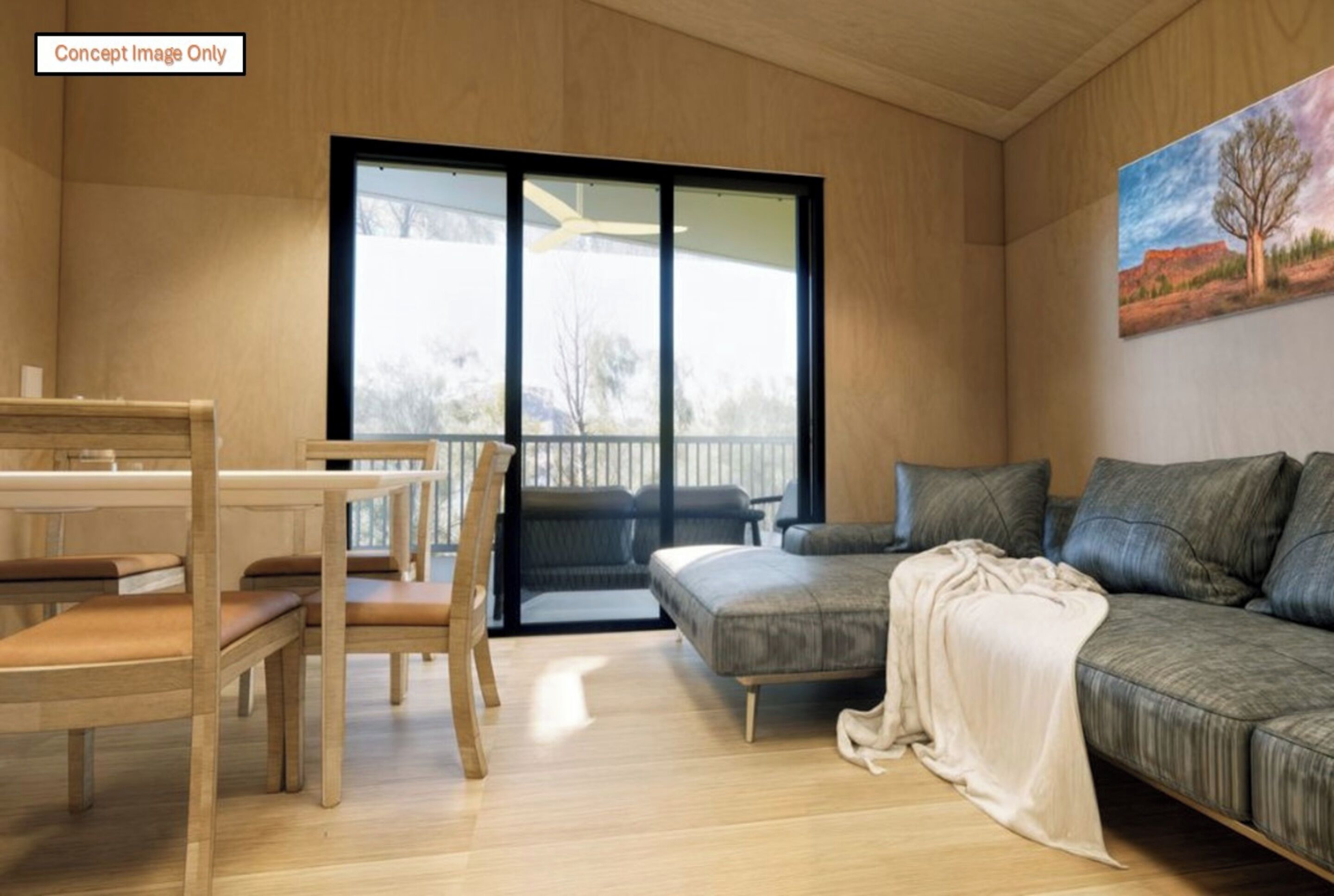 Cabaña Deluxe, 2 habitaciones | Tabla de planchar con plancha, wifi gratis, ropa de cama y despertador 
