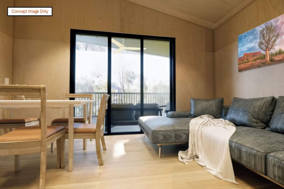 Cabaña Deluxe, 2 habitaciones | Tabla de planchar con plancha, wifi gratis, ropa de cama y despertador