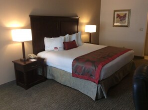 Standard Room, 1 King Bed | In-room safe, iron/ironing board, cribs/infant beds, rollaway beds - Ramada Hotel Foothills Tucson (Tucson)