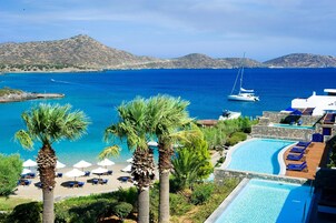 Private beach, sun loungers, beach umbrellas, beach towels