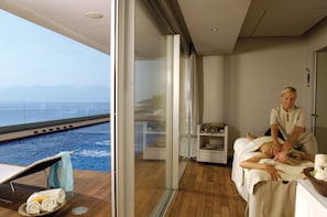 Salas de tratamiento para parejas, sauna y baño de vapor
